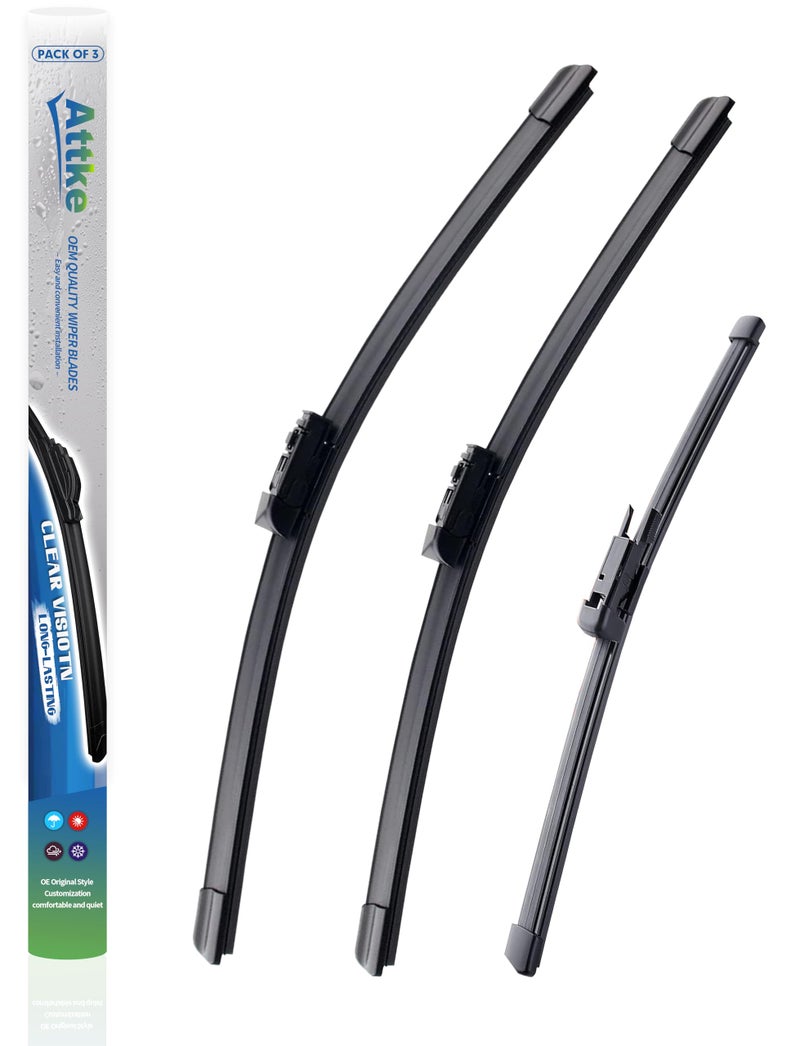 ATTKE Front and Rear Wiper Blade Set for Land Rover Range Rover 20172023 24 20 Front Wiper Blade and 15 Rear Wiper Blade