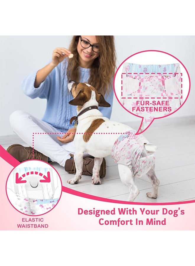 Disposable Pet Diapers for Female Dogs Super Absorbent Soft Puppy Diapers Female Liners Including 10pcs Diapers for Dogs for Doggy in Heat Excitable Urination Incontinence Training - Image 5