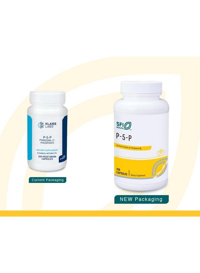 مختبرات كلاير Klaire Labs P-5-P - 30 مليجرام من فيتامين B6 النشط بيولوجيًا بيريدوكسال-5-فوسفات لدعم التمثيل الغذائي والكبد، مضاد للحساسية (250 كبسولة) - Image 2