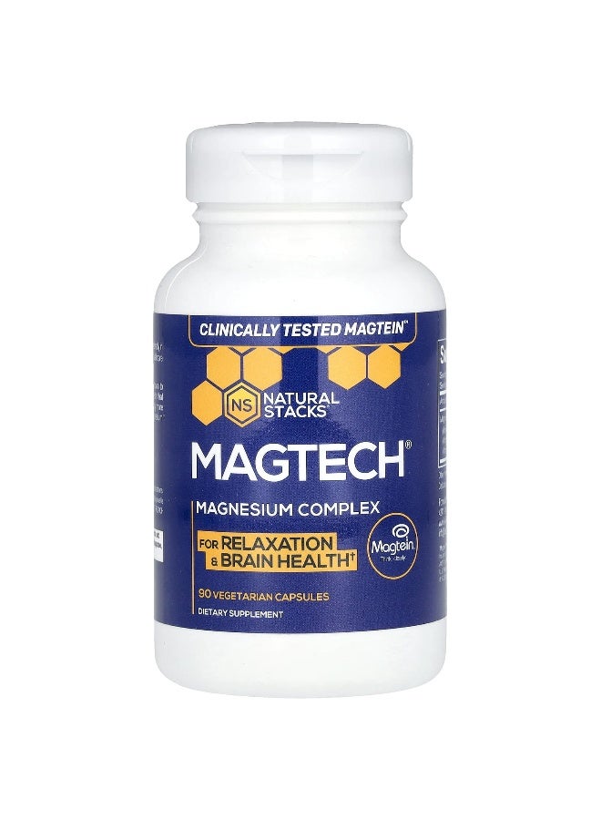 Natural Stacks, MagTech, Magnesium Complex, 200 mg, 90 Vegetarian Capsules (66.6 mg per Capsule) (Packaging may vary) - Image 1