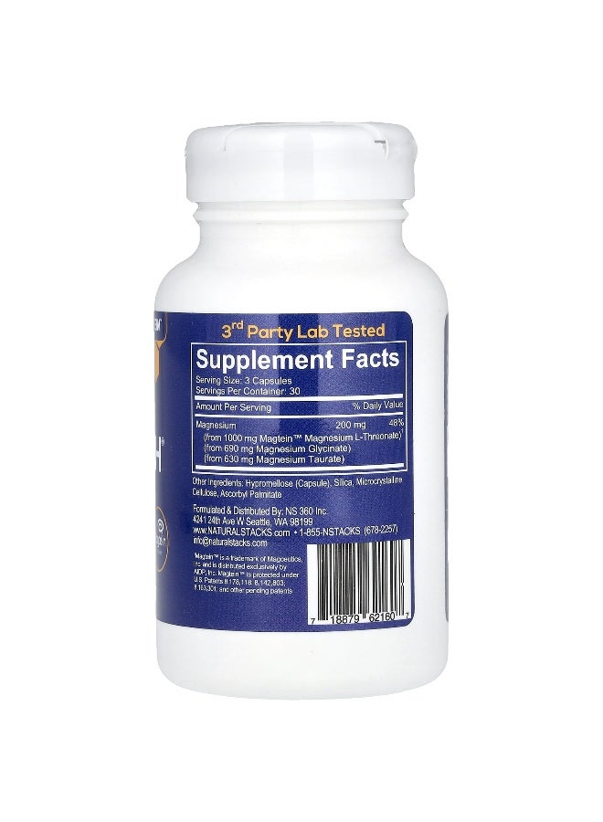 Natural Stacks, MagTech, Magnesium Complex, 200 mg, 90 Vegetarian Capsules (66.6 mg per Capsule) (Packaging may vary) - Image 2