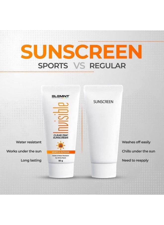 Invisible Clear Zinc Sunscreen For Sports & Outdoors ; Sunscreen For Men ; Sports Sunscreen Spf 50 50Gm - pzsku/Z5B7A4CDDA17C3221C210Z/45/_/1687503678/e22e05cb-d497-4c10-9629-bcf197d0b5fa