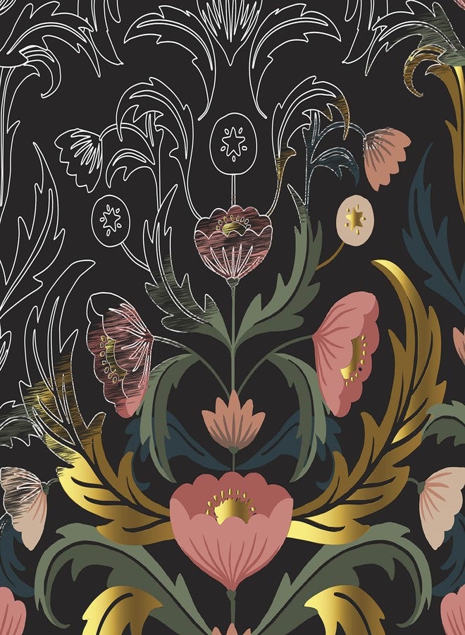 Brea Reese: Scratch Art Paper Pad - Fall Florals - 6 Designs, Guided Art, Metallic Accents, Stylus & Brush, Perforated 9x12 Pages, DIY Adult Craft - Image 5
