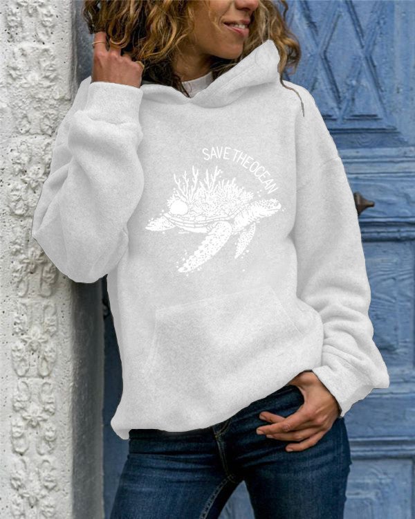 2024 cross-border new Amazon foreign trade European and American womens long sleeve pullover animal printed round neck hooded sweater red hooded
