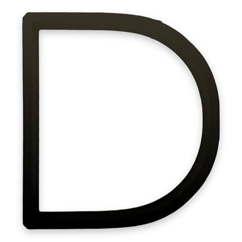 Bundle of Fun D Capital Block Letter Cookie Cutter with Easy to Push Design (4 inch) - Image 1