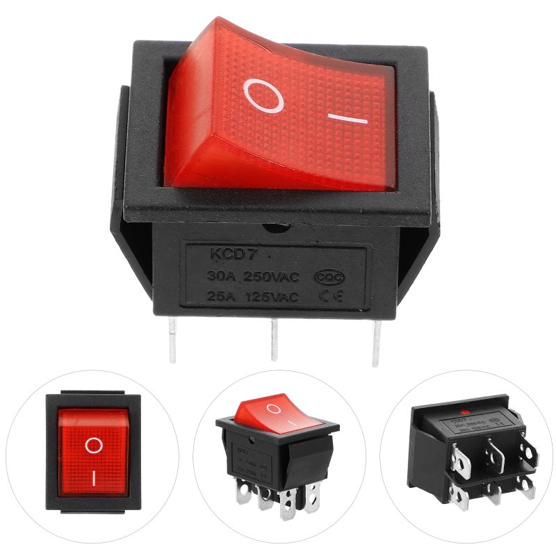 High Toggle Switch 6 Pin Rocker Switch Light Indicator Marine Toggle Switch For Boat And Industrial Equipment - Image 4