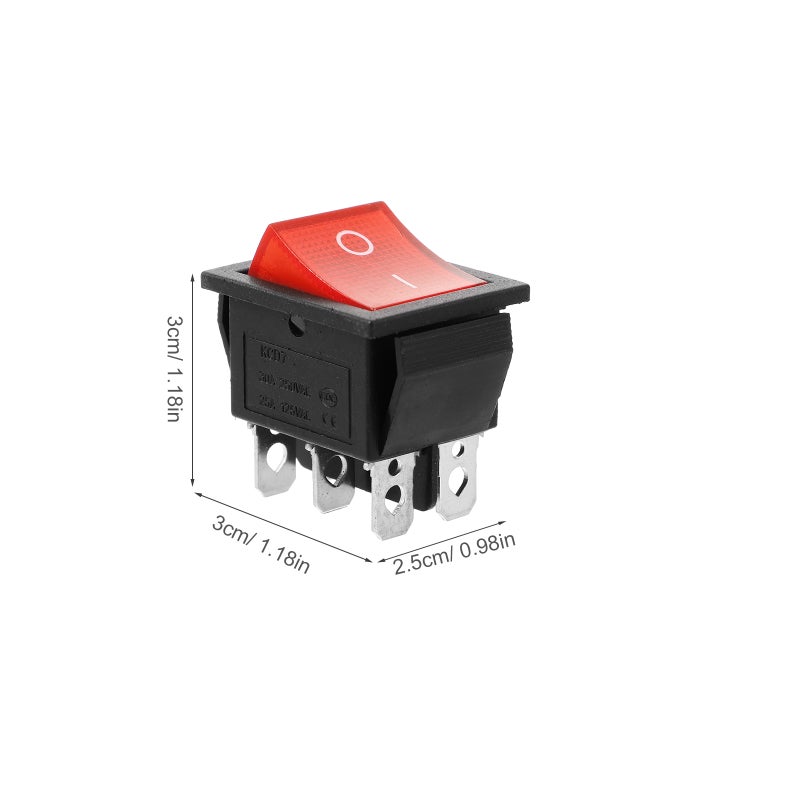 High Toggle Switch 6 Pin Rocker Switch Light Indicator Marine Toggle Switch For Boat And Industrial Equipment - Image 3