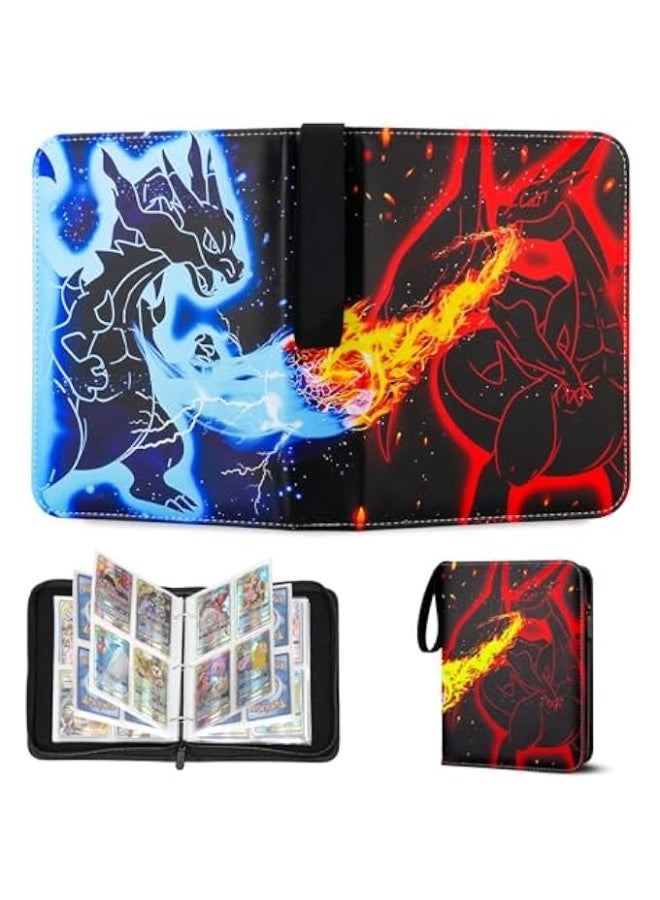 Pokemon CARD BINDER FOR KIDS,TRADING CARD BINDER 4 POCKET 50 PAGES 400 CARDS CAPACITY,PORTABLE WATERPROOF PU CARD BINDER FOLDER,COLLECTIBLE CARD ALBUM THIS IS THE PERFECT FOR BOYS AND GIRLS (SL400) - Image 2