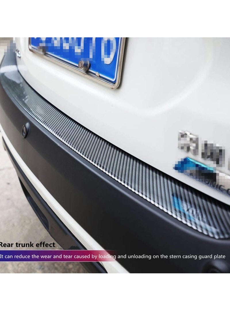 Excefore Car Door Edge Guards Door Entry Guards Scratch Cover Protector Carbon Fiber Rubber Car Bumper Door Guard /Rear Bumper Guard Scratch Scratch Protection Strip 100% waterproof(Width 5CM Long 2.5M) - Image 2