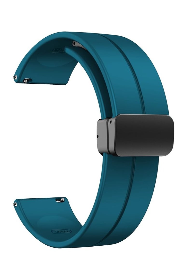 DUSALA Magnetic Watch Band 16mm 18mm 19mm 20mm 22mm  Soft Silicone Sport Watch Band for Men Women - Image 1