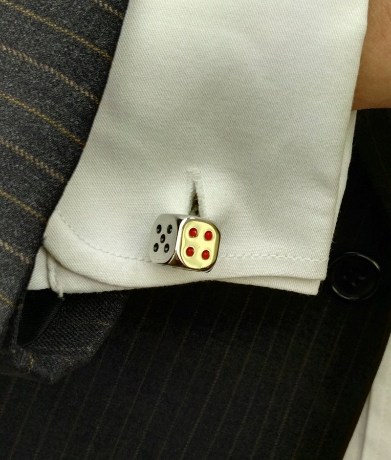 Salutto Man's Dice Cufflinks with Gift Box - Image 3