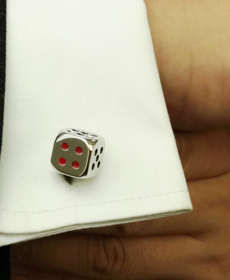Salutto Man's Dice Cufflinks with Gift Box - Image 4