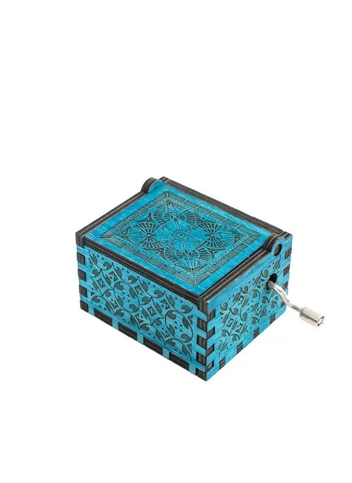 Goolsky Wood Music Box Hand Crank Engraved Musical Box Cute Antique Vintage Nice Gift to My Wife from Husband  - Image 2
