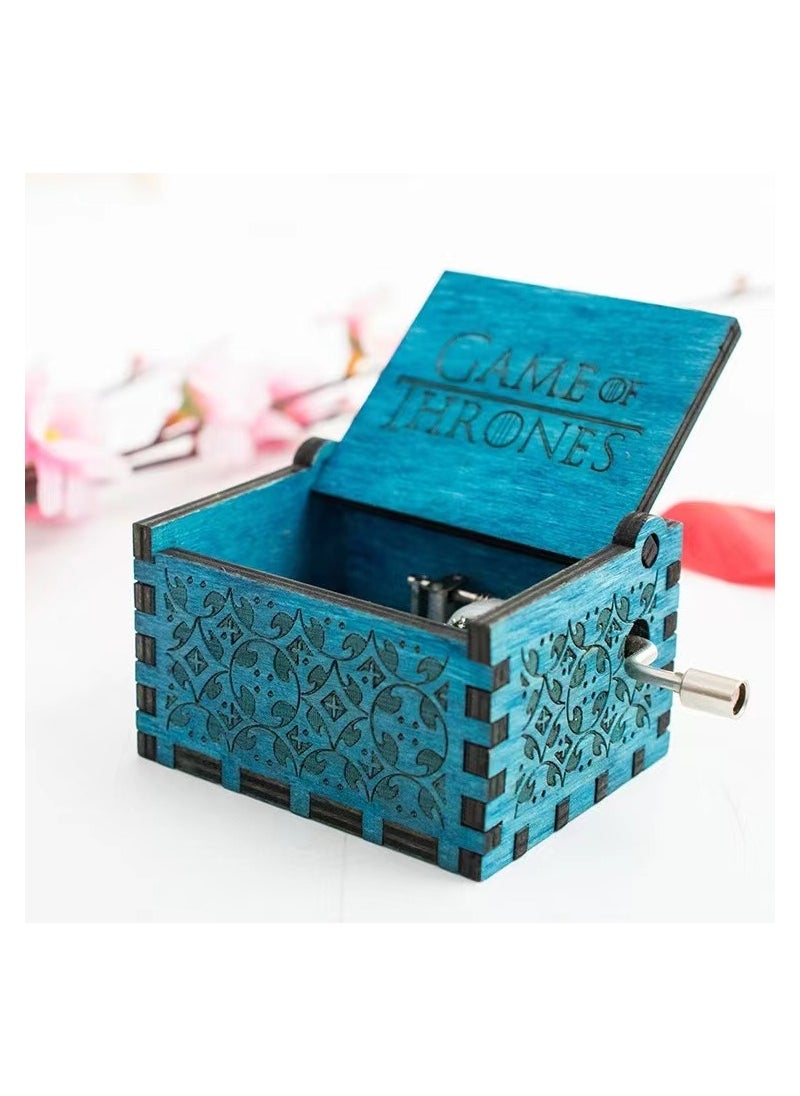 Goolsky Wood Music Box Hand Crank Engraved Musical Box Cute Antique Vintage Nice Gift to My Wife from Husband  - Image 1