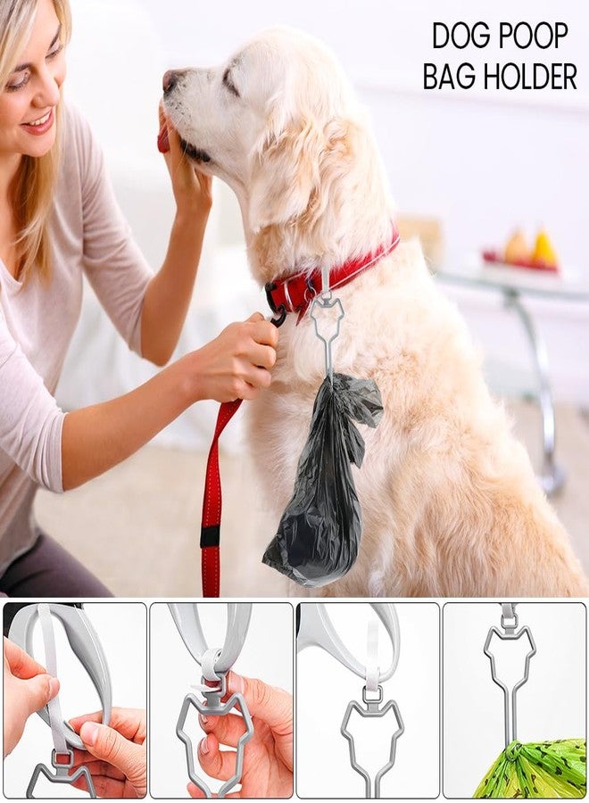 Ranjaner 2pcs Dog Poop Bag Holder with 2 Hands-free holder Poop Bag Dispenser Pet Dog Waste Bag Dispenser Leash Attachment Fits Any Dog Leash for Dog Cat and Other Pets(Gray) - Image 4