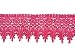 YYCRAFT 5 Yards Hot Pink Lace Edge Trim Wedding Applique DIY Sewing CraftsWidth35 Inch Hot Pink - Image 2