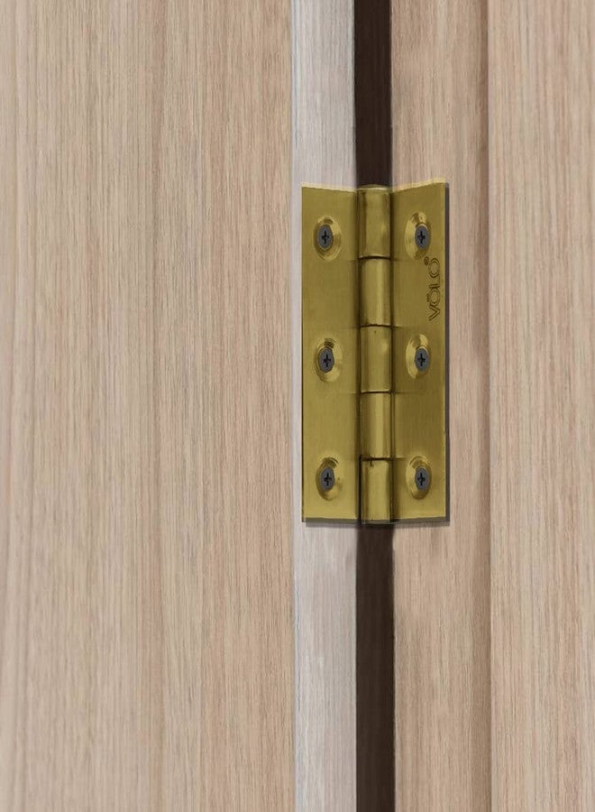 Volo Premium Concealed Door Butt Hinges 3 inch x 12 Gauge/2.5 mm Thickness, Slow Motion Butt Hinge (Stainless Steel)(Colour: Antique Brass) (Pack of 12 Pcs.) - Image 5