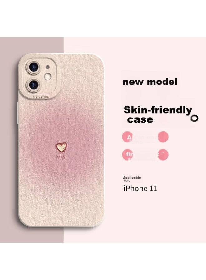 Inkaida Yingkaida Iphone 11 Case, Full Protection Shockproof Cover For Men And Women, Creative Heart Pattern Pink Protective Case For Apple Iphone 11 - Image 1