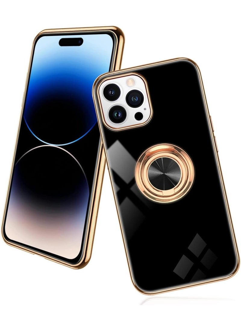 Raxoom Luxury Silicone TPU Shockproof Ring Holder Kickstand Slim Plated Phone Case Cover designed for iPhone 11 Pro Max - Image 1