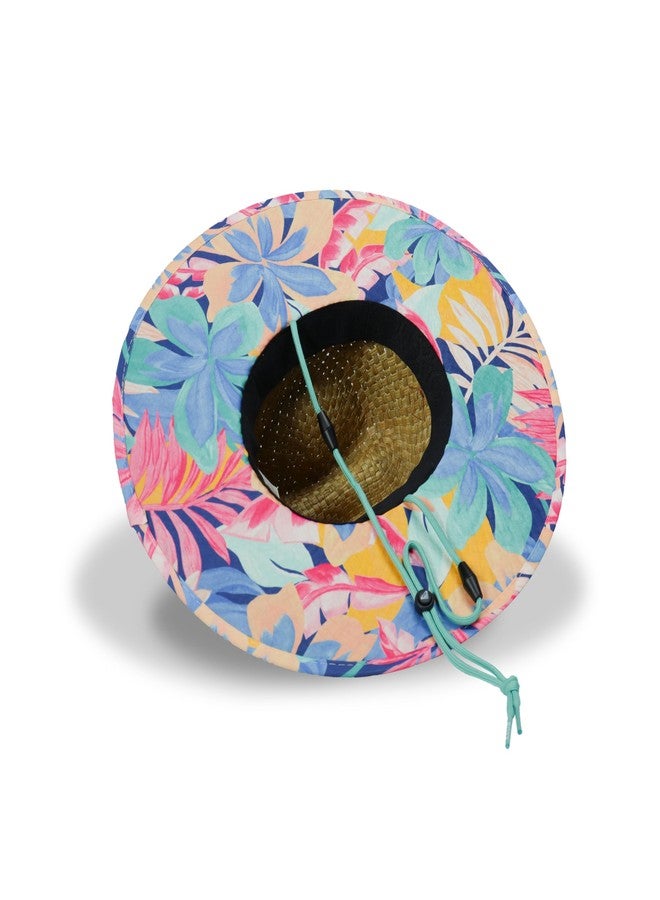 Roxy Girls Pina to My Colada Straw Panama Hat – 100% Straw Wide Brim Summer Hat for Girls, Lightweight and Breathable Style for Beach Days or Outdoor Travel, Golden Hour Coastal Fjord, One Size - Image 5