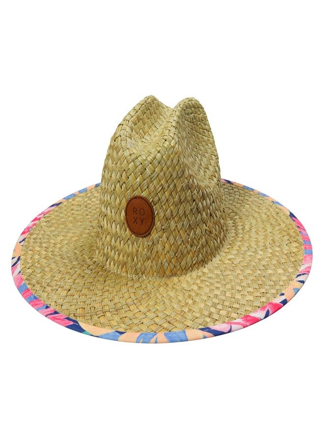 Roxy Girls Pina to My Colada Straw Panama Hat – 100% Straw Wide Brim Summer Hat for Girls, Lightweight and Breathable Style for Beach Days or Outdoor Travel, Golden Hour Coastal Fjord, One Size - Image 2