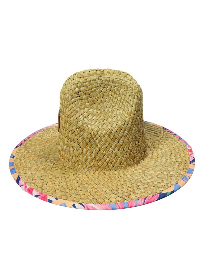 Roxy Girls Pina to My Colada Straw Panama Hat – 100% Straw Wide Brim Summer Hat for Girls, Lightweight and Breathable Style for Beach Days or Outdoor Travel, Golden Hour Coastal Fjord, One Size - Image 4