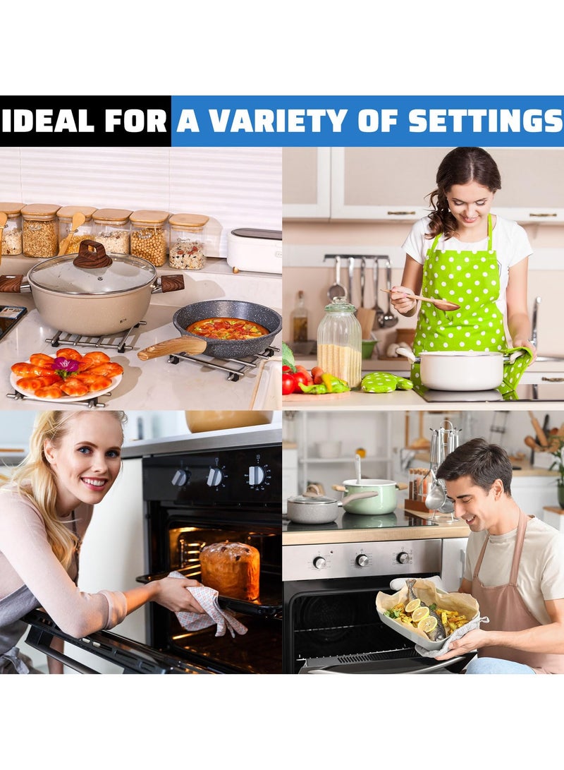 Stainless Steel Tripod Set, 7 X 7 Inches (Approximately 18 X 18cm), Heat-Resistant And Rust Proof, Rubber Anti Slip Feet For Countertops And Tables, Protecting Surfaces From Damage From Hot Pots, Pans, And Baking Utensils, Silver  - Image 4