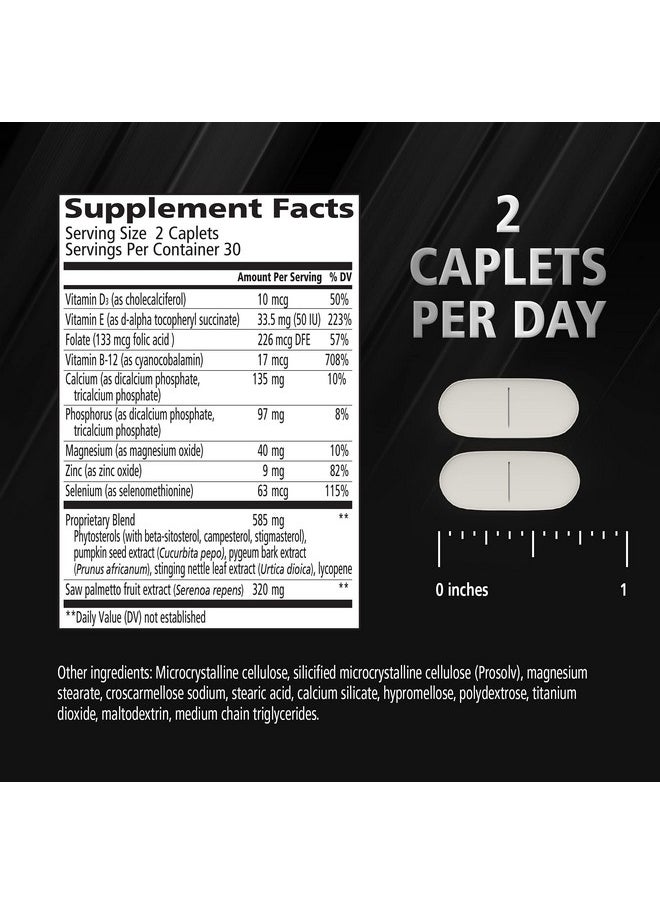 Plus Prostate Supplement With Beta Sitosterol & Saw Palmetto Reduce Frequent Urination Concerns & Support Your Prostate Health 60 Caplets