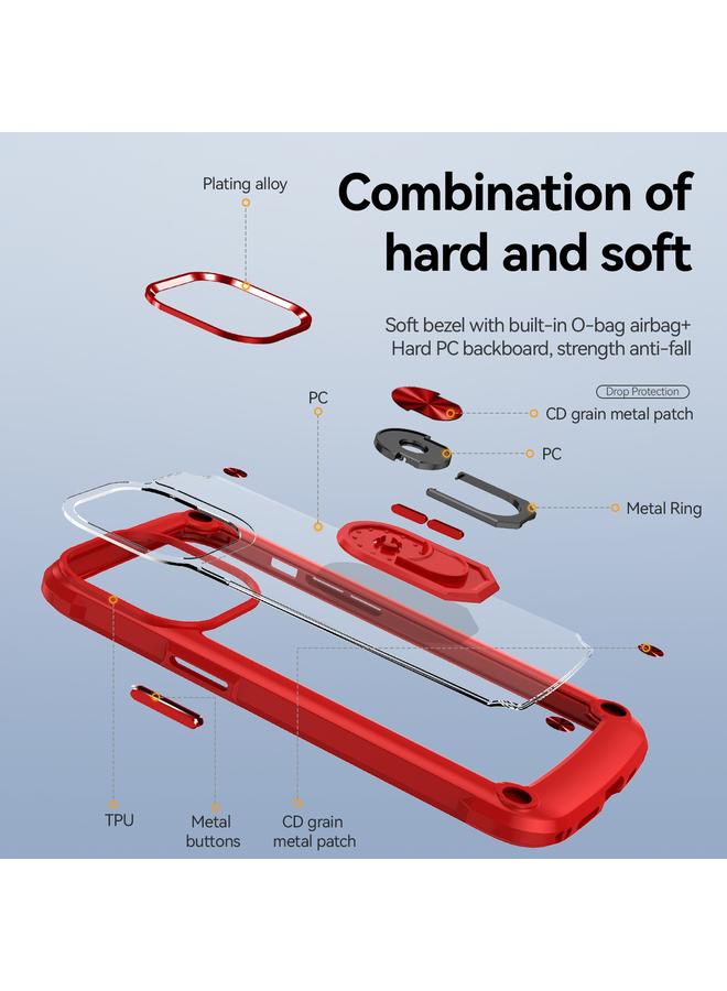 Zaboon Case For iPhone 13 Pro Max TPU + PC Lens Protection Phone Case with Ring Holder - Image 3