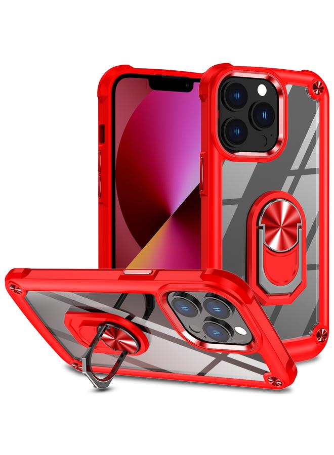 Zaboon Case For iPhone 13 Pro Max TPU + PC Lens Protection Phone Case with Ring Holder - Image 1