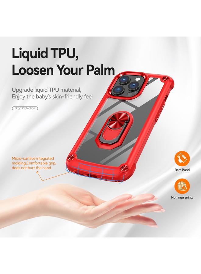 Zaboon Case For iPhone 13 Pro Max TPU + PC Lens Protection Phone Case with Ring Holder - Image 2