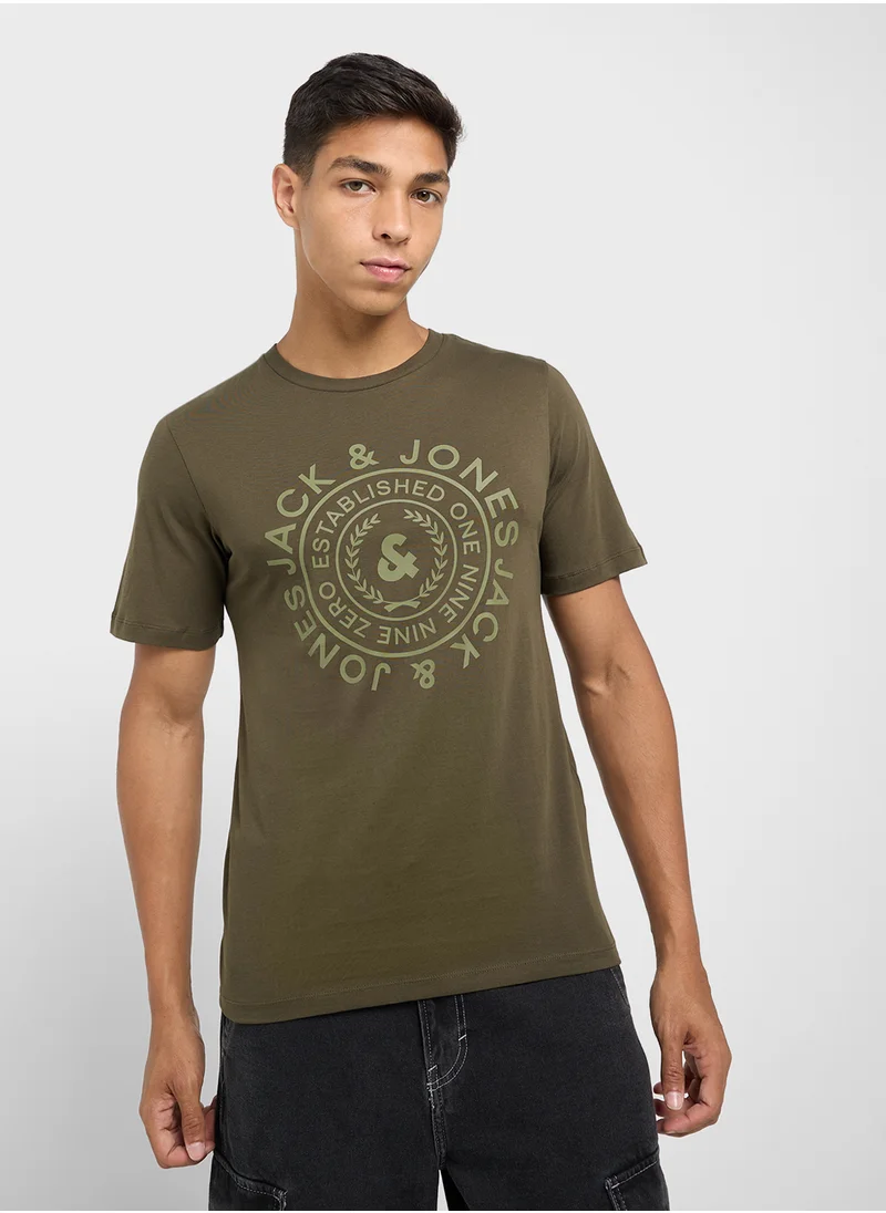 JACK & JONES Graphic Crew Neck T-Shirt