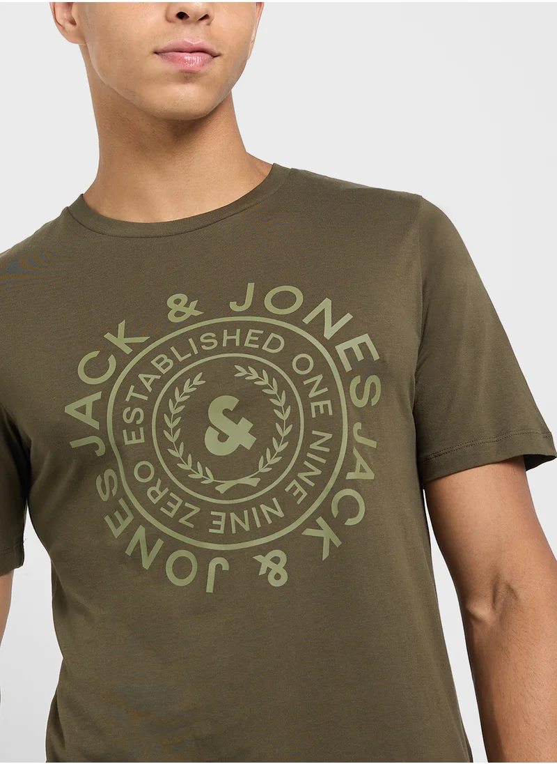 JACK & JONES Graphic Crew Neck T-Shirt
