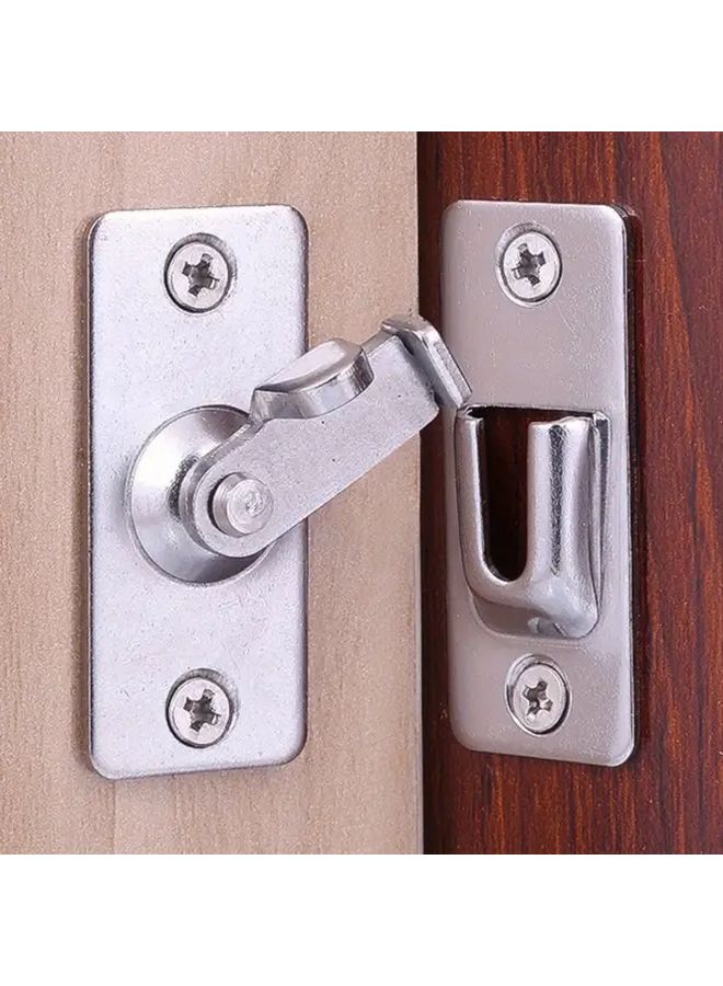 Stainless Steel Heavy Duty Latch Lock 180 Degree Swivel Anti Theft Easy Install For Doors Pet Cages - Image 1