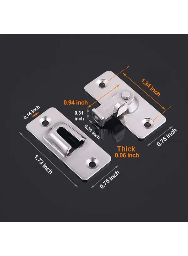 Stainless Steel Heavy Duty Latch Lock 180 Degree Swivel Anti Theft Easy Install For Doors Pet Cages - Image 4