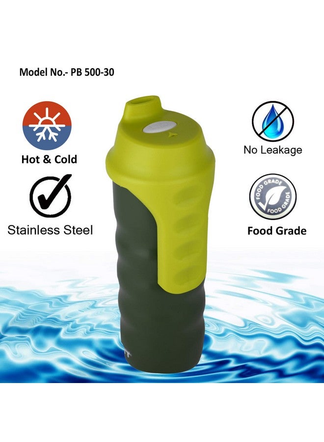 PROBOTT PROBOTT Thermosteel Spring Shaker for Protein Shake Gym 500ml - PB 500-30 (Pack of 2) (Green)  - Image 4