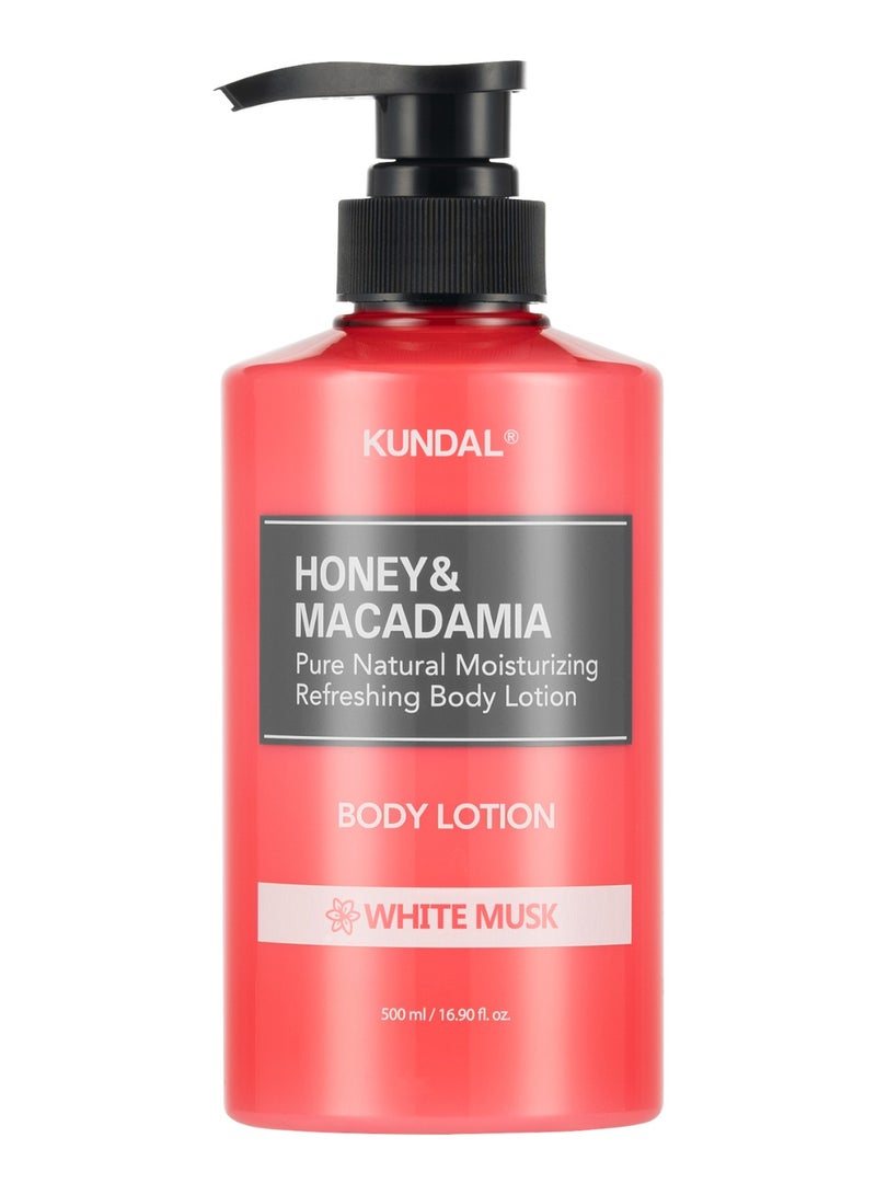 KUNDAL HONEY & MACADAMIA PURE BODY LOTION 500ML - WHITE MUSK