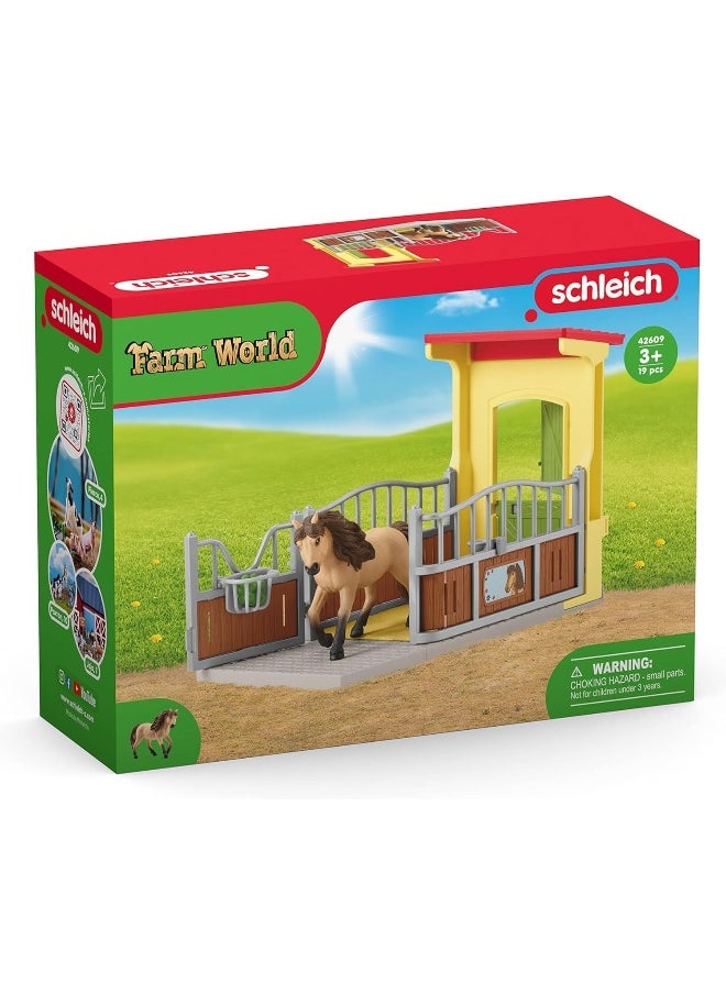 Schleich Schleich Farm World Pony Box with Icelandic Horse Stallion Playset (19 Pieces)  - Image 3