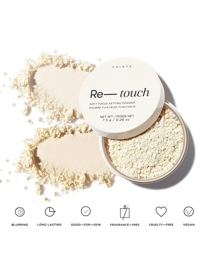 HALEYS Re-touch Soft Focus Loose Setting Powder (Light Medium), Skin Perfecting, Longwear, Blurs, Smooths, Nourishes, Ultra-Blurring, Lightweight, Absorbs excess oil, No flashback, for All Skin Types - Image 1