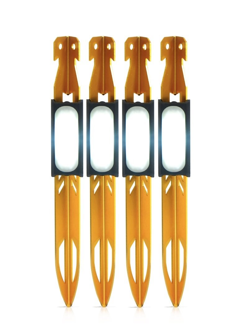 UCO StakeLight Tent Stake with LED Light and Emergency Strobe (Pack of 4),yellow - Image 3