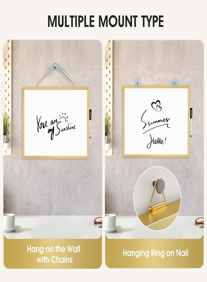 MaxGear Small Dry Erase Board, Gold Aluminum Frame, 11" x 14" Double-Sided Whiteboard for Wall, Small Hanging White Board with a Black Marker, Portable Mini White Board for Home, School, Office - Image 5