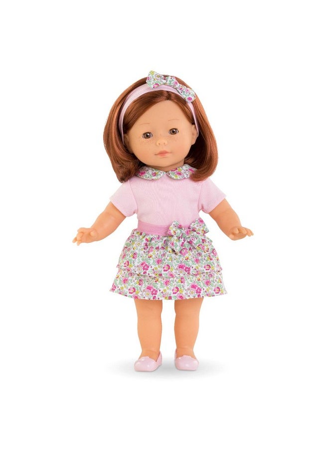 Corolle Corolle Ma Pia 14" Doll - with Pink Floral Outfit and Matching Headband, Soft-Body, Sleeping Eyes and Vanilla Scent, for Ages 4 Years and up  - Image 1
