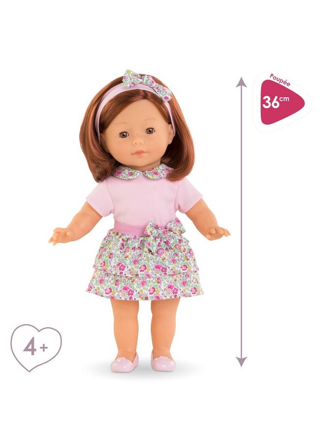 Corolle Corolle Ma Pia 14" Doll - with Pink Floral Outfit and Matching Headband, Soft-Body, Sleeping Eyes and Vanilla Scent, for Ages 4 Years and up  - Image 3