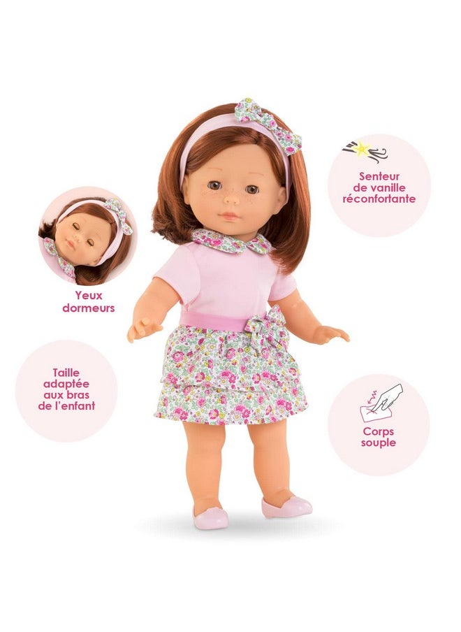 Corolle Corolle Ma Pia 14" Doll - with Pink Floral Outfit and Matching Headband, Soft-Body, Sleeping Eyes and Vanilla Scent, for Ages 4 Years and up  - Image 2