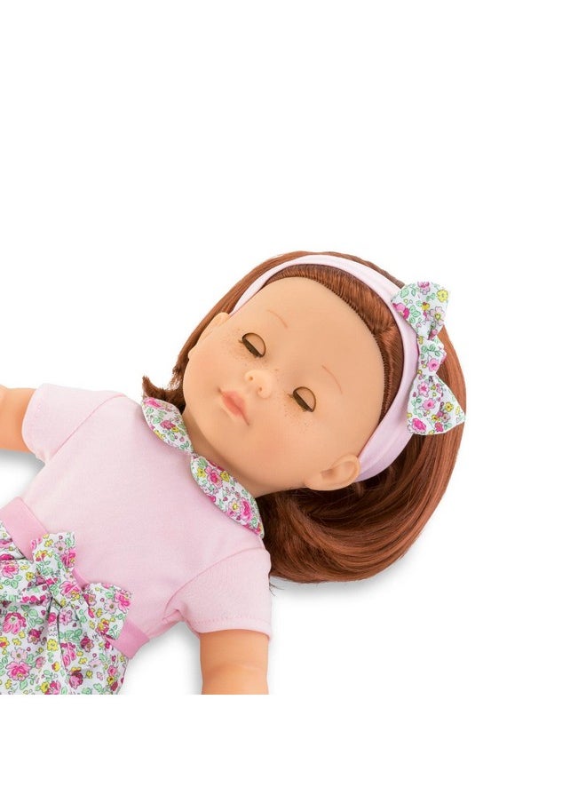 Corolle Corolle Ma Pia 14" Doll - with Pink Floral Outfit and Matching Headband, Soft-Body, Sleeping Eyes and Vanilla Scent, for Ages 4 Years and up  - Image 4