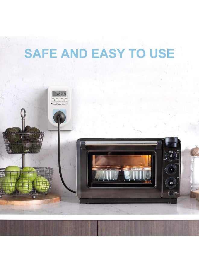 Melfi Multi Functional Lcd Digital Timer Ac 220V-240V 10A Socket Timing Outlet Switch Uk Plug With Led Indicator - Image 3