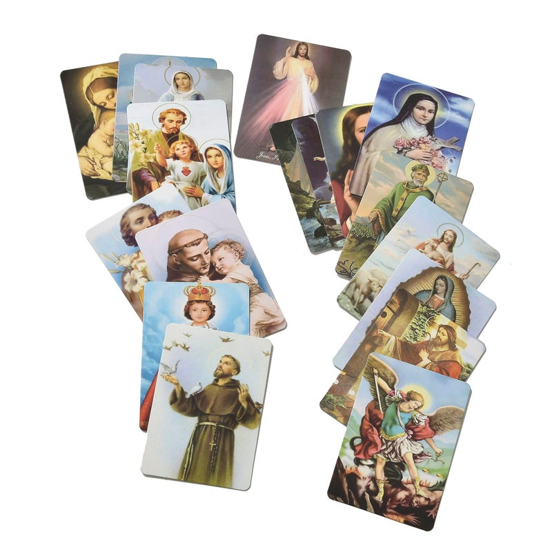SZQCZB Wooden Rosary Beads Catholic for Men, Saint Benedict Medal and Cross - Comes in Gift Pouch and 18pcs Prayer Cards-Deep Coffee - Image 5