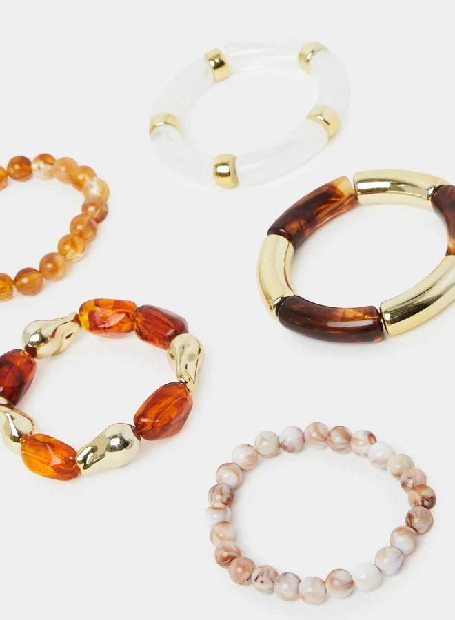 ستايلي Set Of 5 - Fashion Beaded Bracelets