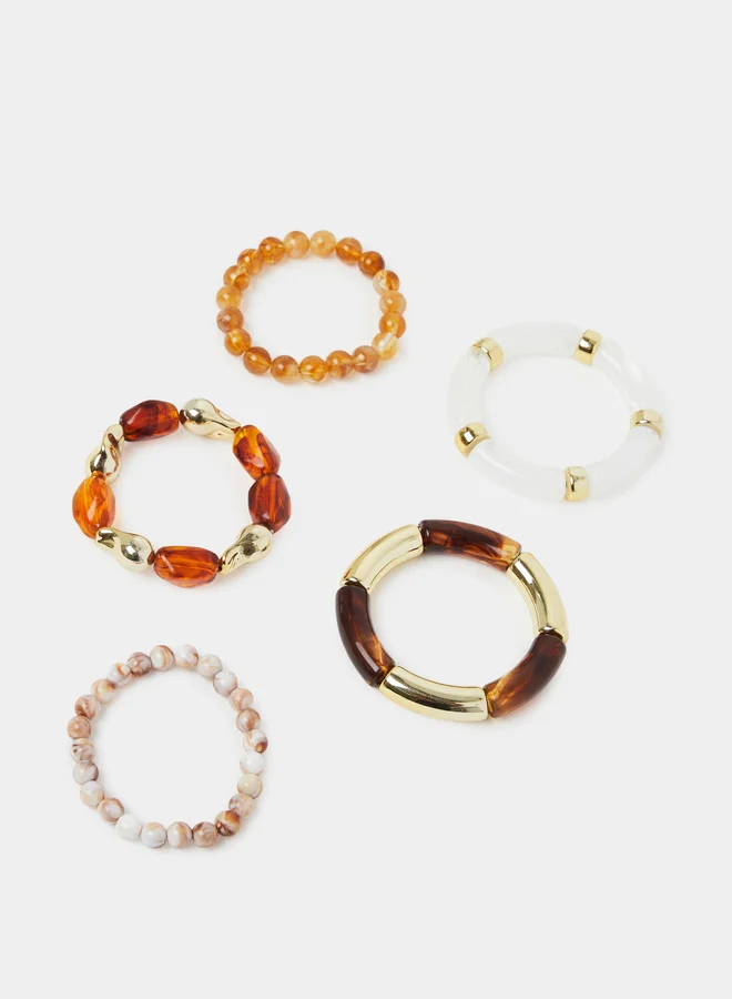 ستايلي Set Of 5 - Fashion Beaded Bracelets