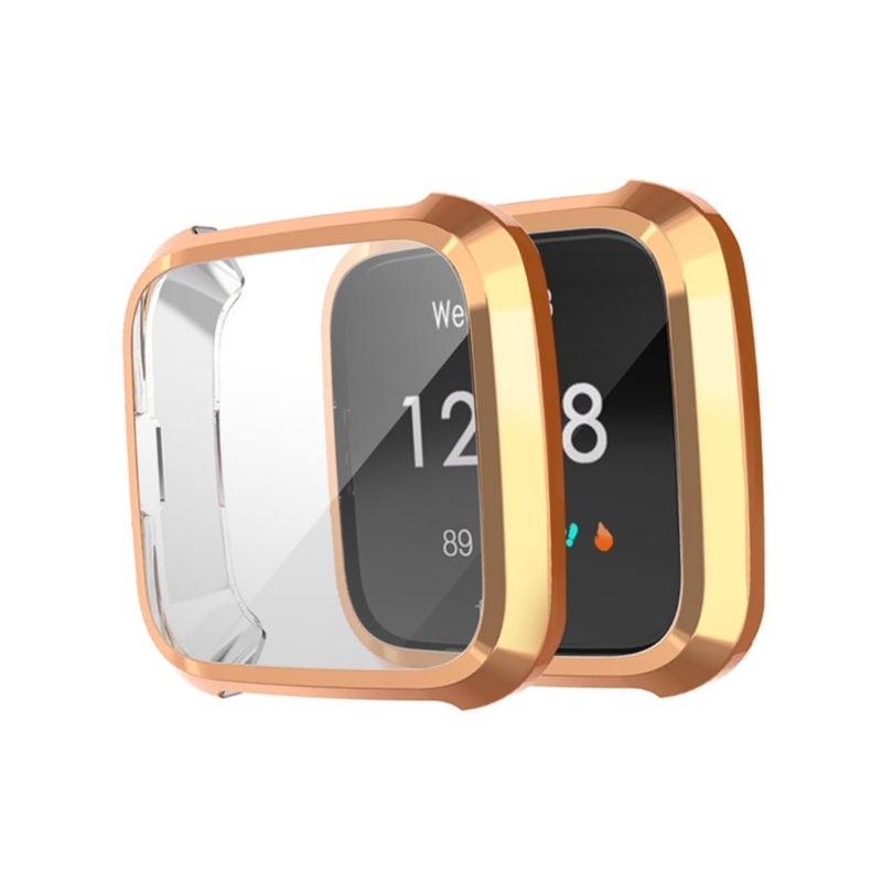 Rose Gold TPU Watch Protective Frame Anti Scratch Smartwatch Case Drop Resistant Shell 4.3x4.3 cm - Image 2